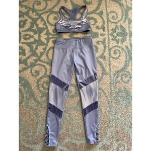 Justice Active Blue Sports Bra Legging Set Youth 12
